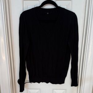 Women’s Black V-Neck Sweater